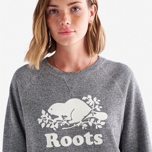 Roots Organic Original Crew Sweatshirt  Salt  Pepper - Picture 8 of 12